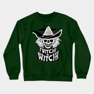 Twitch Witch Halloween Design Crewneck Sweatshirt